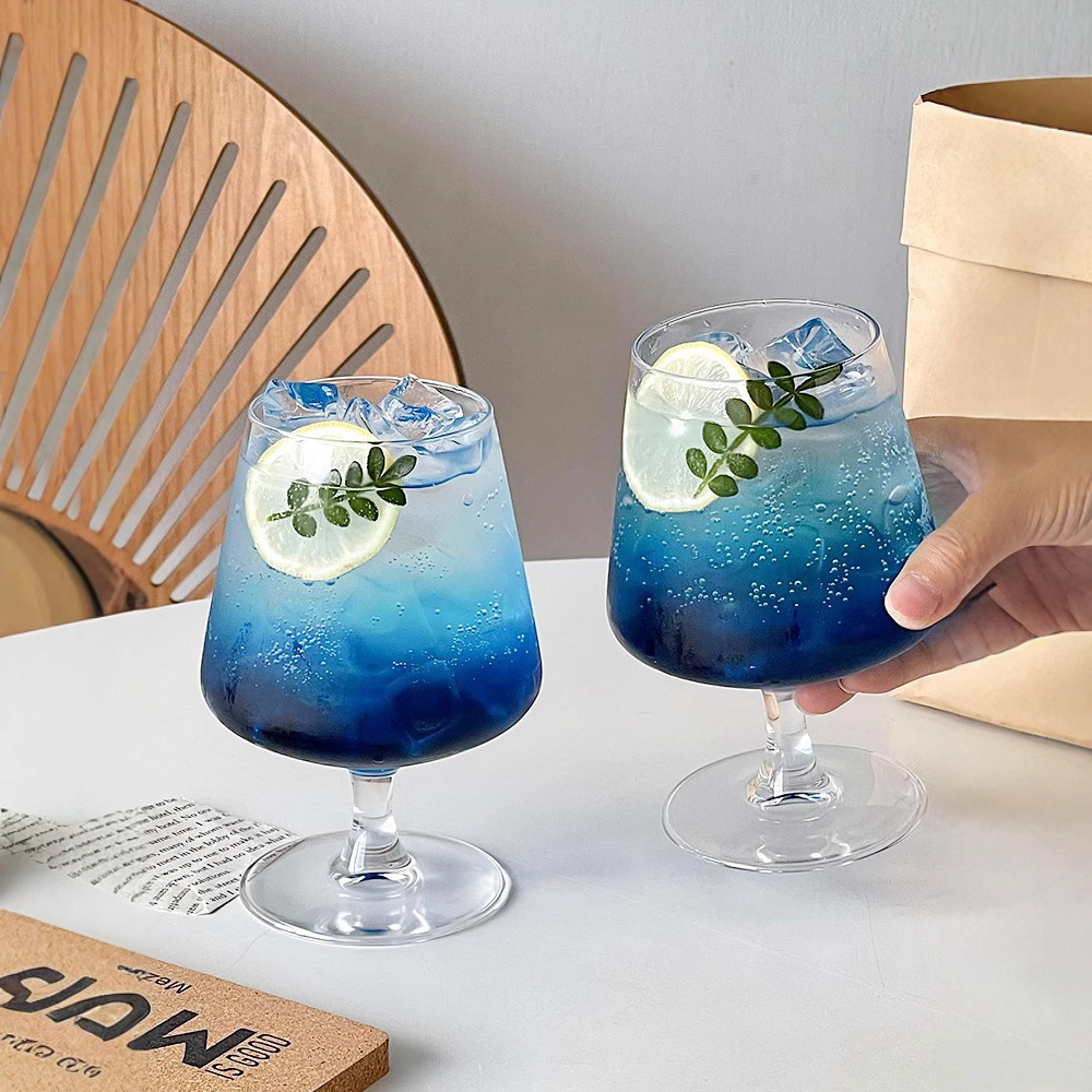 Wine Beer Foot - Taza de cristal de patas cortas