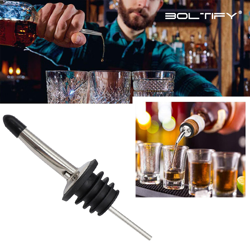 Wine Beer Liquor - BOLTIFY Vertedores de Licor Plateados, Vertedores