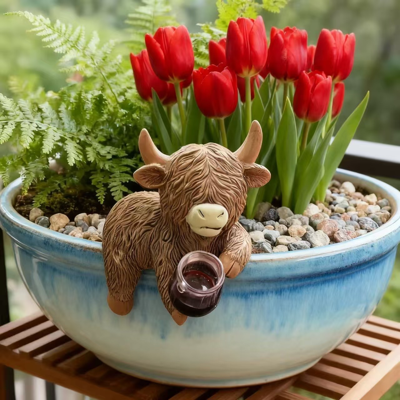 Divertida Figura de Vaca Highl - Wine Beer Garden reseña y precio