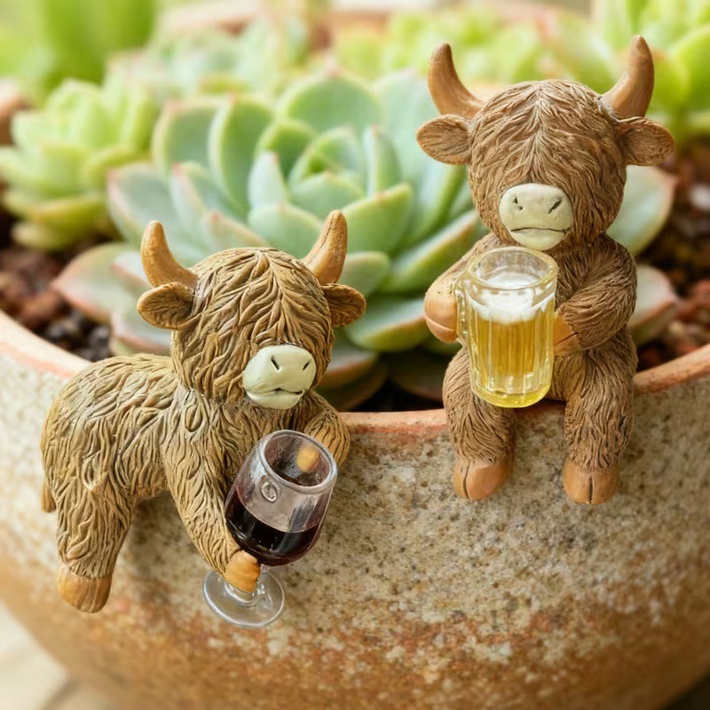 Divertida Figura de Vaca Highl - Wine Beer Garden reseña y precio