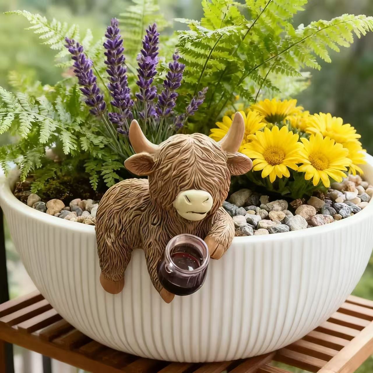 Divertida Figura de Vaca Highl - Wine Beer Garden reseña y precio